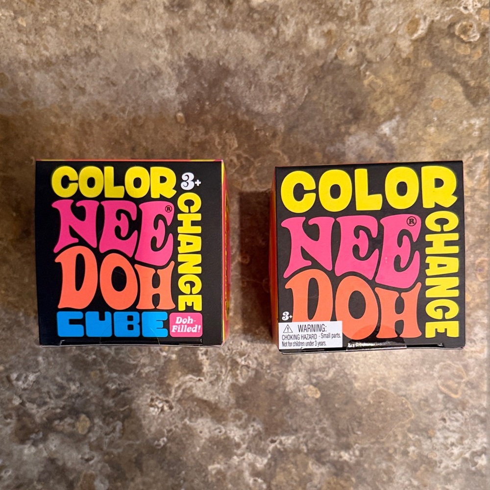 NeeDoh Color Change Cube & Glob - Pink for both.